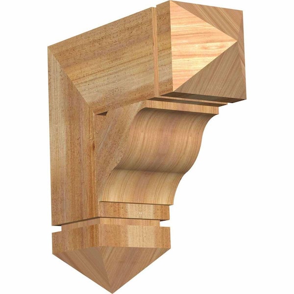 Ekena Millwork 6 in. x 18 in. x 18 in. Western Red Cedar Funston Arts and Crafts Rough Sawn