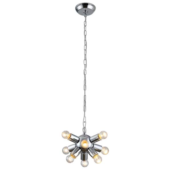 Maxax Augusta 9-Light Chrome Sputnik Sphere Chandelier