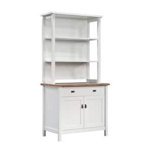 Cottage Road White 68.875 in. Accent Cabinet with Hutch