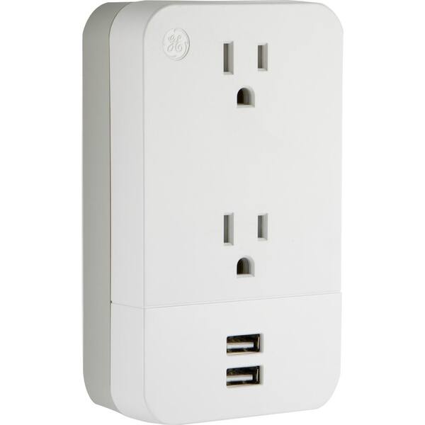 Honeywell USB Wall Plate Surge Protector with Six AC Outlets, USB