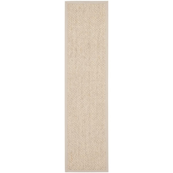 SAFAVIEH Natural Fiber Marble 3 ft. x 12 ft. Border Runner Rug