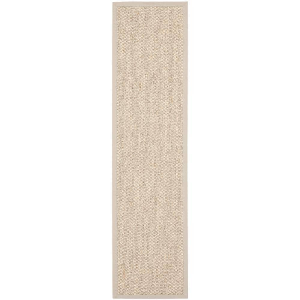 Natural Fiber Marble 2 ft. x 8 ft. Border Runner Rug price history on PriceWatchPro