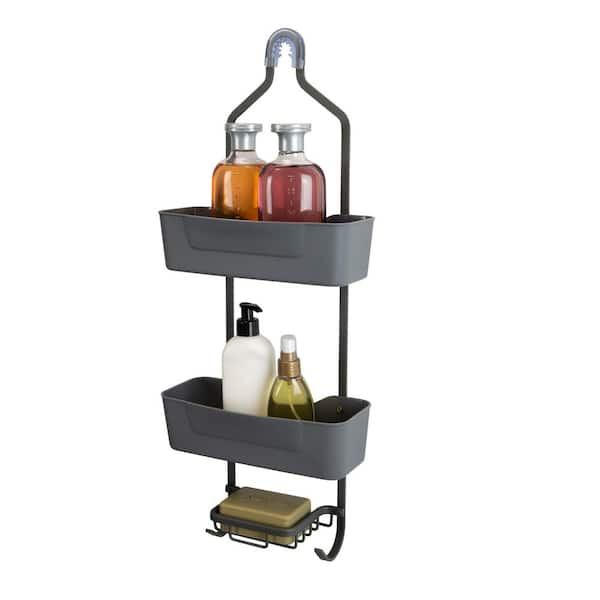 Bath Bliss Gray Aluminum Shower Caddy