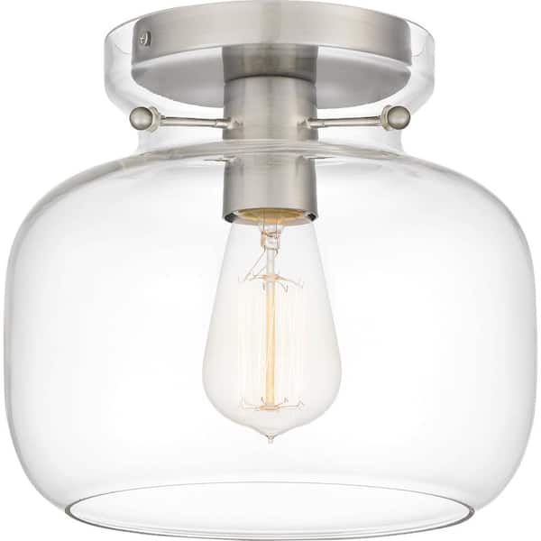 Quoizel Lorah 9 in. 1-Light Brushed Nickel Flush Mount
