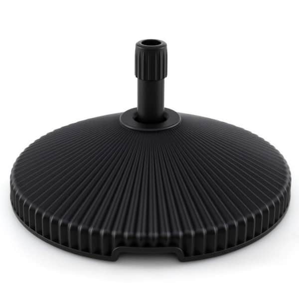 Patio Umbrella Base in Black with Water Sand Holds for 6-10ft Market Patio Umbrella Fits 1.26 to 1.5 inch Pole