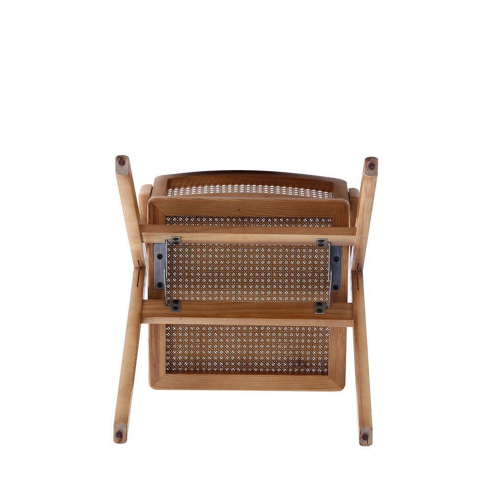 Lambinet Nature Cane Folding Side Chair Set in Ash Wood