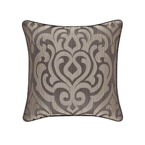Antonia Mink Polyester 18" Square Decorative Throw Pillow 18X18"