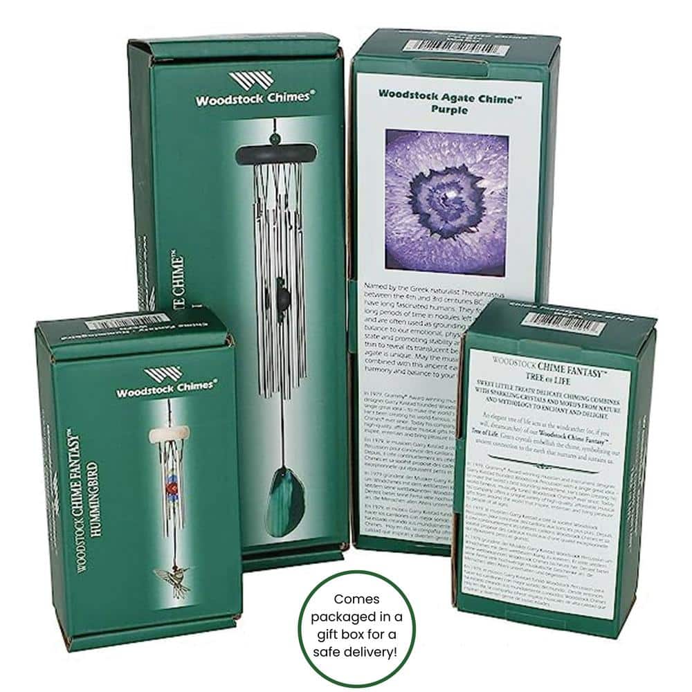 Crystal Accented Tree of Life Silver Wind Chime
