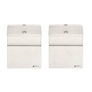 Wall Mountable Steel Locking Suggestion Box in White (2-Pack)