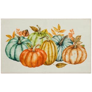 Fall Pumpkins Multi 2 ft. x 3 ft. 4 in. Machine Washable Area Rug