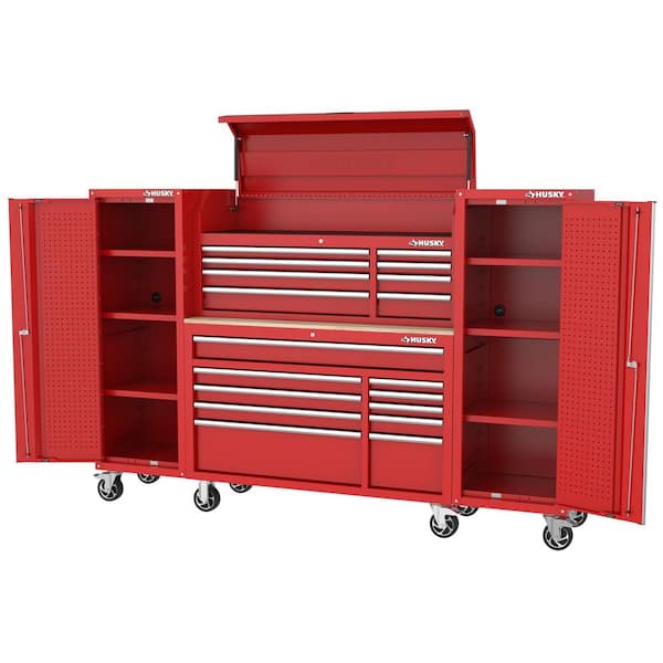 Husky Modular Tool Storage 92in. W Standard Duty Red Mobile