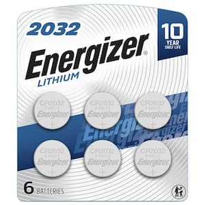 2032 Batteries (6-Pack), 3V Lithium Coin Batteries