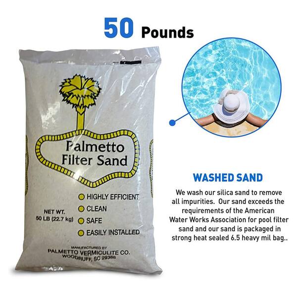 Palmetto Filter Sand for Residential and Commercial Pool Sand Filters 50 Pound