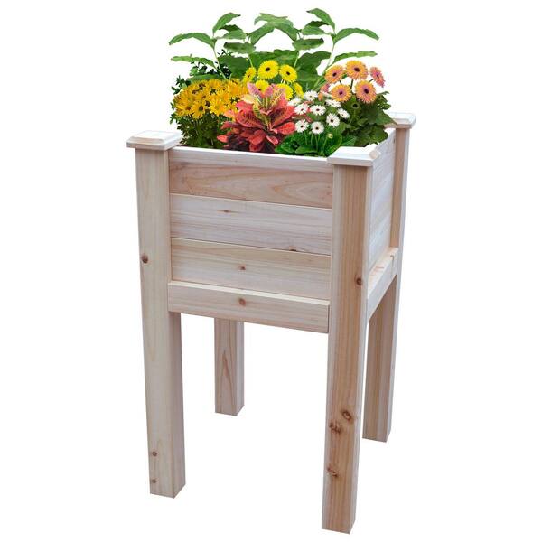 Leisure Season Square 18 in. x 18 in. Cedar Raised Garden Bed