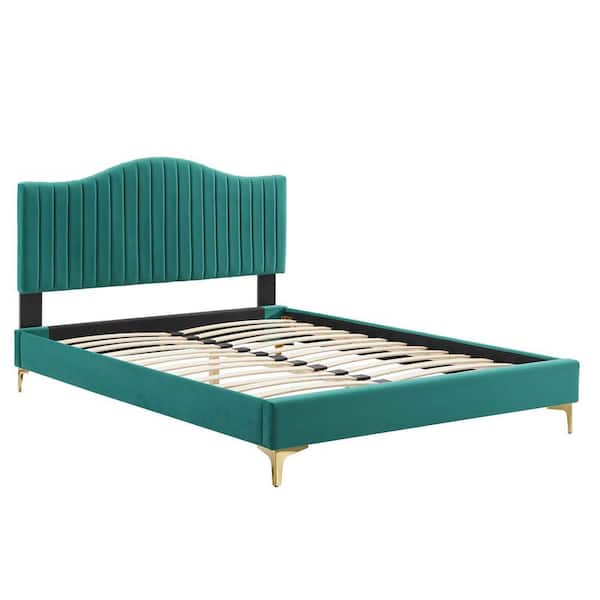 Modway Juniper Teal Channel Tufted, Teal Twin Bed Frame With Storage