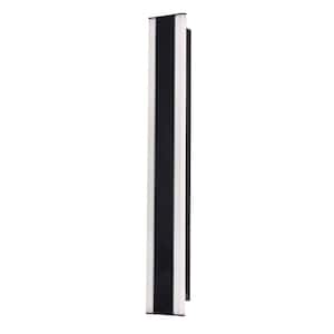 Rhea 2-Light Black Wall Sconce with Frosted Acrylic Shade