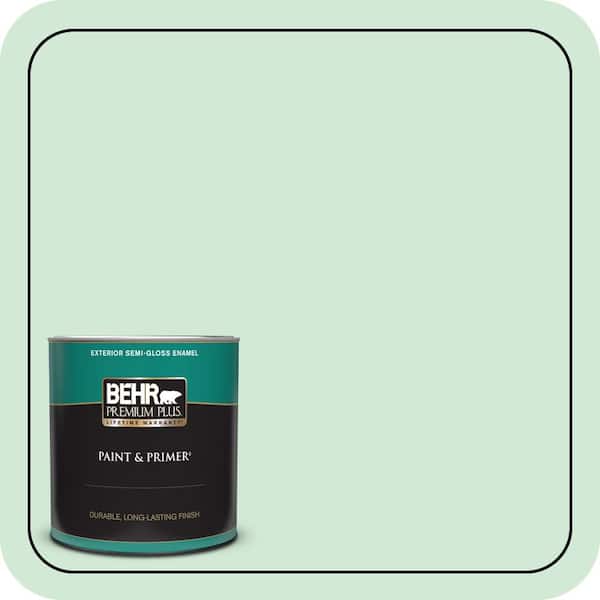 BEHR PREMIUM PLUS 1 qt. #460C-3 Venetian Pearl Semi-Gloss Enamel Exterior Paint & Primer