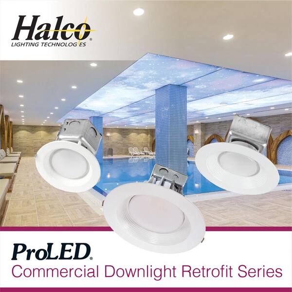 HALCO LIGHTING TECHNOLOGIES 6 in. Selectable Lumen Color Temperature  Dimmable Integrated LED Recessed Downlight Trim Wet Location CEC  120-277-Volt