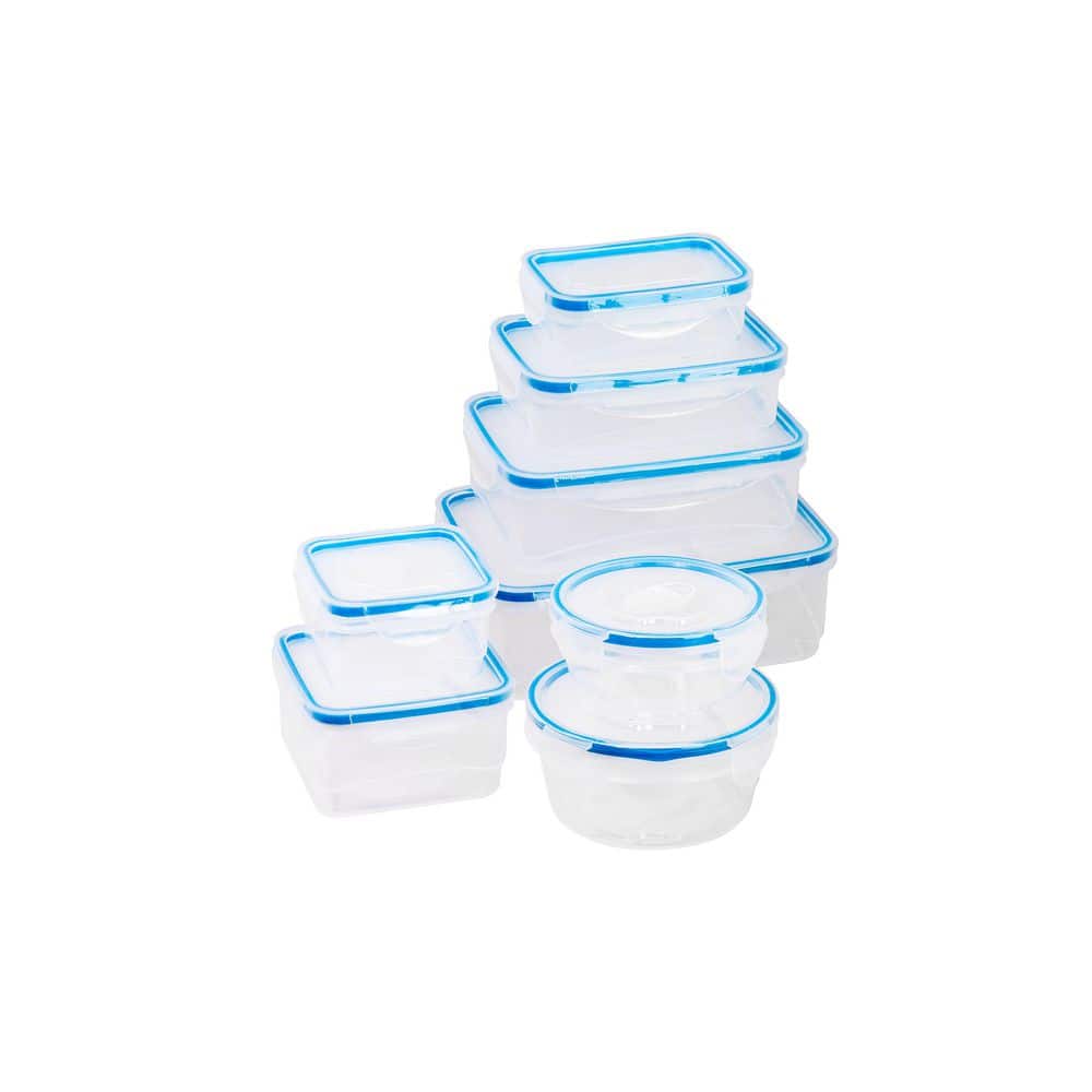 LEXI HOME Durable Glass Meal Prep Food Containers With Snap Lock Lids - Set  of 4-Borosilcate Glass Containers MW3971 - The Home Depot