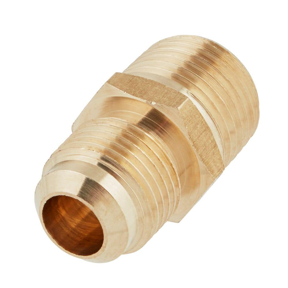 Everbilt 1/2 in. Flare x 1/2 in. MIP Brass Adapter Fitting 801429