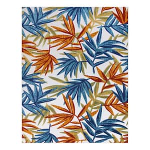 Fosel Bumba Red 6 ft. x 9 ft. Floral Indoor/Outdoor Area Rug