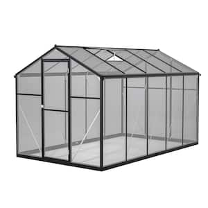 6 ft. x 10 ft. Outdoor Aluminum Large Walk-in Polycarbonate Greenhouse, w/ Lockable Doors, Ventilation Windows