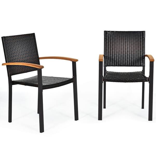 wicker chair set of 2