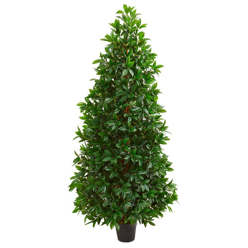 Nearly Natural 3ft Bay Leaf Artificial Topiary Tree - UV Resistant Indoor/Outdoor - 9132