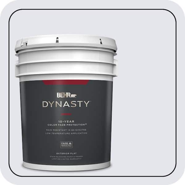 BEHR DYNASTY 5 gal. #630E-1 Dreamy Cloud Flat Exterior Stain-Blocking Paint & Primer