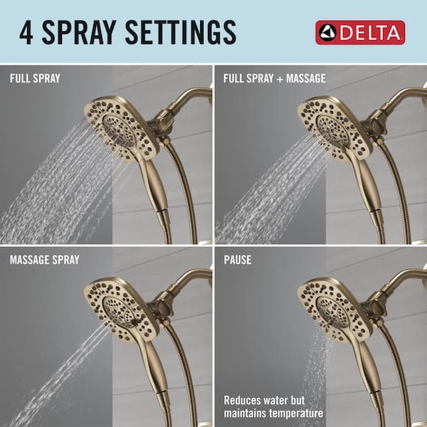 Delta Ashlyn In2ition Gold 1-Handle Tub and Shower Trim Kit in