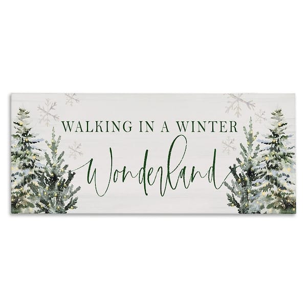 Winter Wonderland Trees by Lux + Me Designs Unframed Graphic Art Print Typography 17 in. x 40 in.