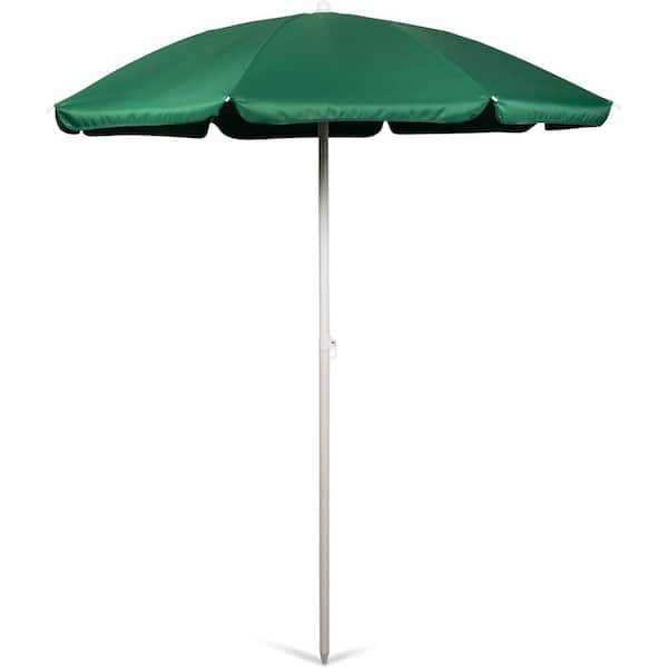 Unbranded 5.5 ft. Metal Pole Tilt Beach Umbrella in Hunter Green with Carry Bag