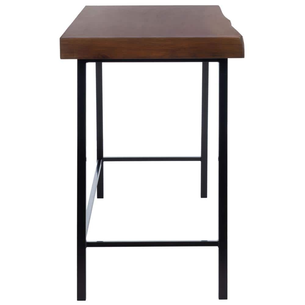 Bernhart 46" Walnut and Black Sawhorse Writing Desk