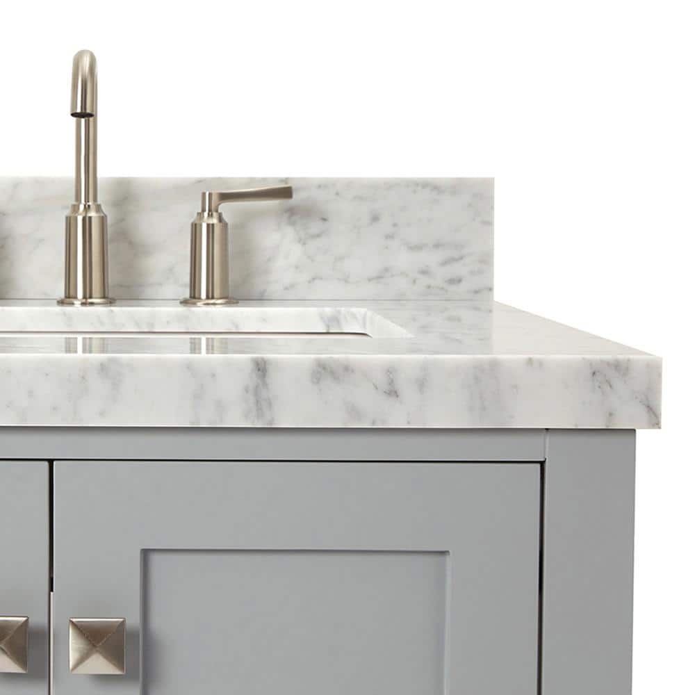 Cambridge 37" Grey Marble Top Single Basin Vanity
