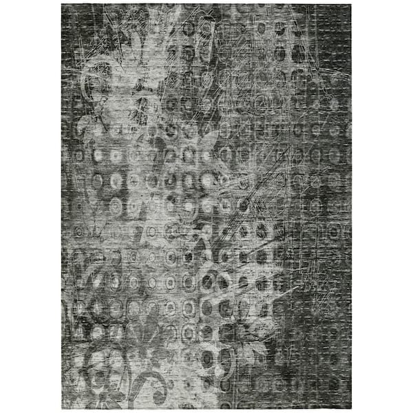 Addison Rugs Chantille ACN577 Charcoal 5 ft. x 7 ft. 6 in. Machine Washable Indoor/Outdoor Geometric Area Rug