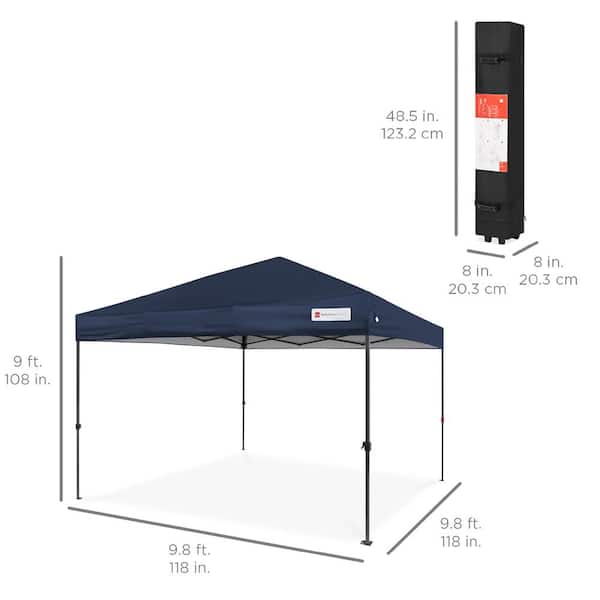 PAOLFOX 10 x 10 Outdoor Portable Instant Pop Up Tent with Sidewalls,Navy  Blue