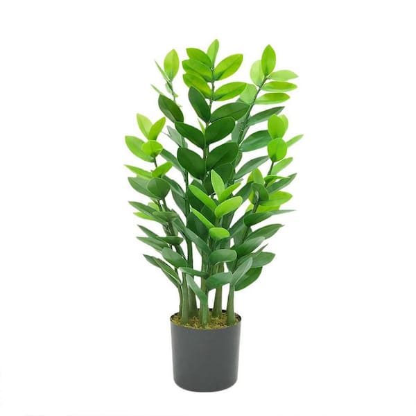 Garvee 2.9 ft. Artificial Assorted Flowers Tree in Pot, Green Plant Zamioculas Zamiifolia