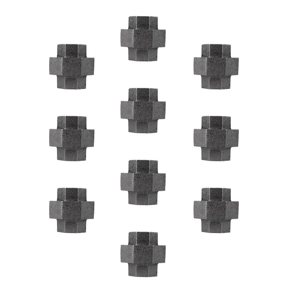 PIPE DECOR 3/8 in. Black Malleable Iron FPT x FPT Union Fitting (10-Pack)