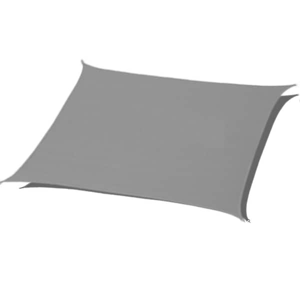 Shade&Beyond 12 ft. x 16 ft. Light Grey Rectangle Sun Shade Sail 185 GSM UV Block for Patio Deck Yard and Outdoor Activities