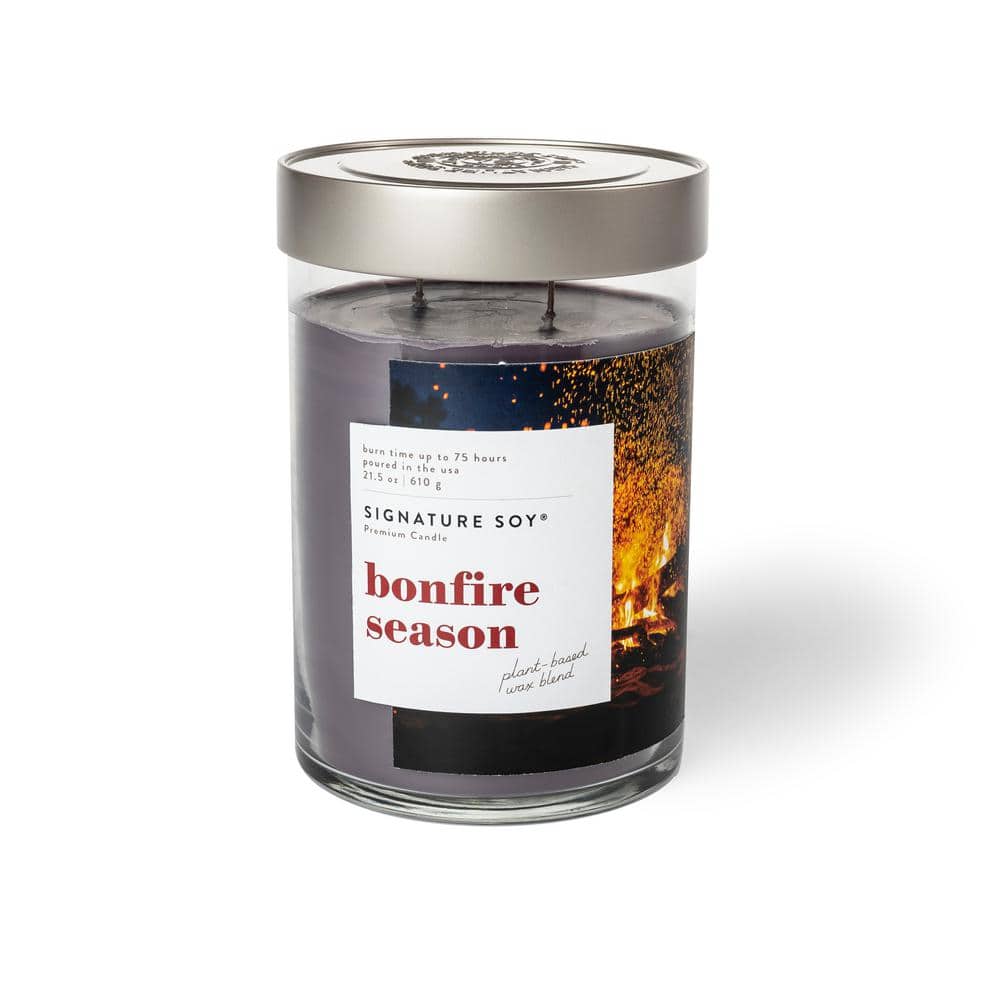 Bonfire Season Scented Soy Jar Candle with Lid