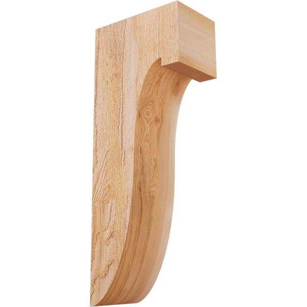 Ekena Millwork 6 in. x 10 in. x 26 in. Western Red Cedar Del Monte Rough Sawn Corbel