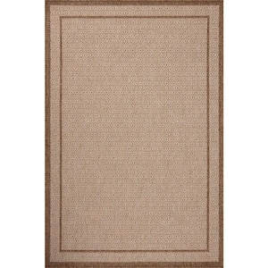 Merrick Chestnut/Oatmeal 11 ft. x 15 ft. Indoor/Outdoor Area Rug