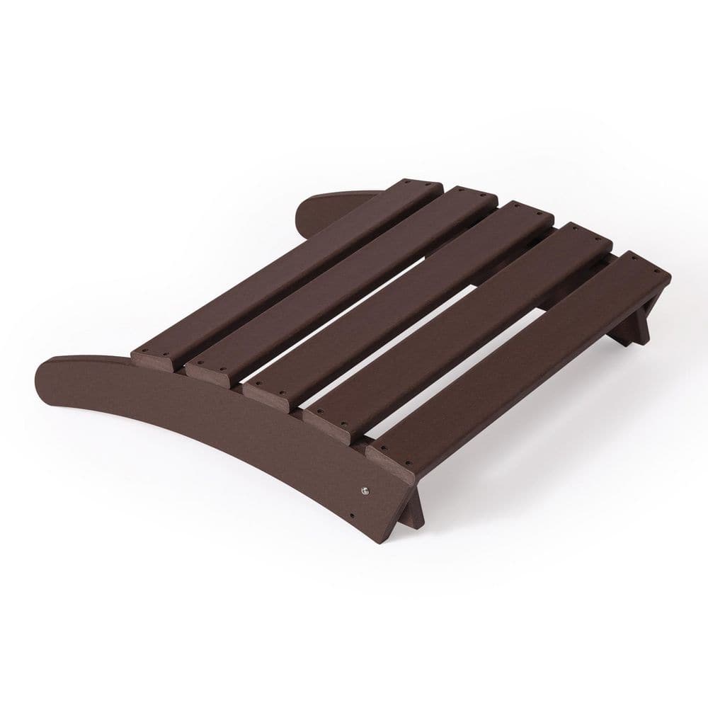 Dark Brown HDPE Foldable Outdoor Patio Ottoman