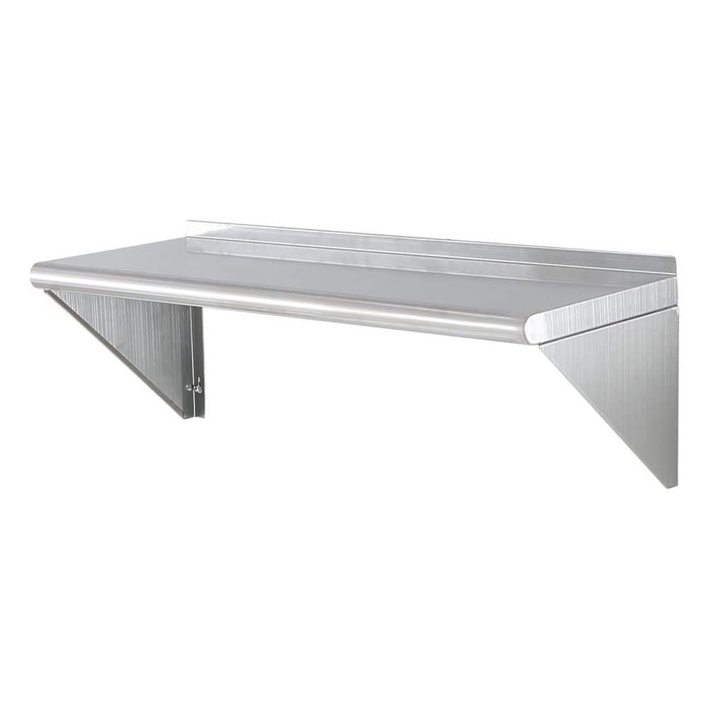 11.73 in. H x 36 in. L x 12 in. W 10-Bottle Wall Mounted Stainless Steel Shelf with Brackets for Kitchen and Bar price history on PriceWatchPro