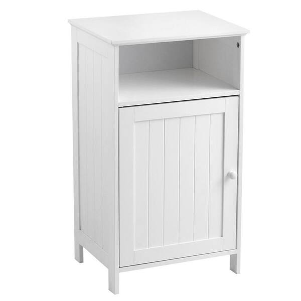 Gymax Bathroom Floor Storage Cabinet Side Table Adjustable Shelf Organize Freestanding White Gym02767 Gymax Bathroom Floor Storage Cabinet, Bathroom Storage Cabinets Floor Standing Ikea