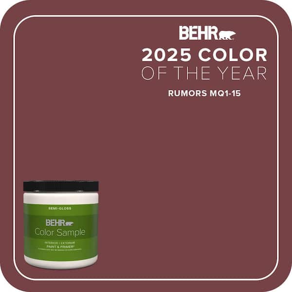 BEHR PREMIUM PLUS 8 oz. #MQ1-15 Rumors Semi-Gloss Interior/Exterior Paint & Primer Color Sample