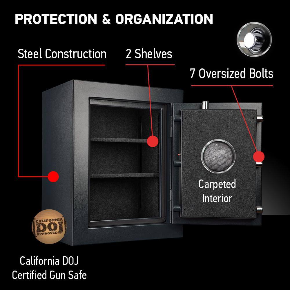 Black Digital Waterproof Fire Safe with Programmable Lock