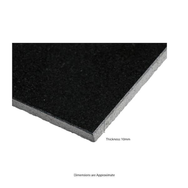 Absolute Black 12 in. x 12 in. Polished Granite Stone Look Floor and Wall  Tile (10 sq. ft./Case)