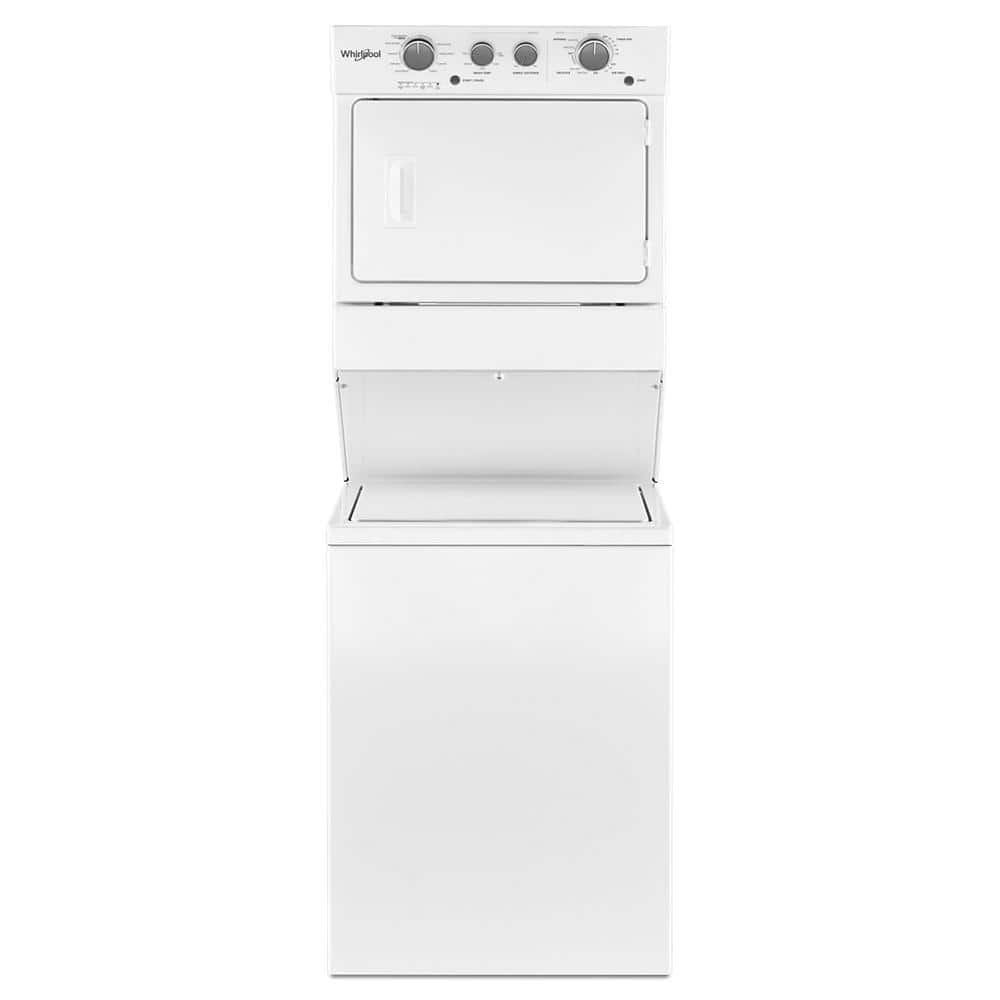 3.5 cu. ft. Stacked Washer and Electric Dryer with 9-Wash Cycles and Auto Dry in White -  Whirlpool, WETLV27HW