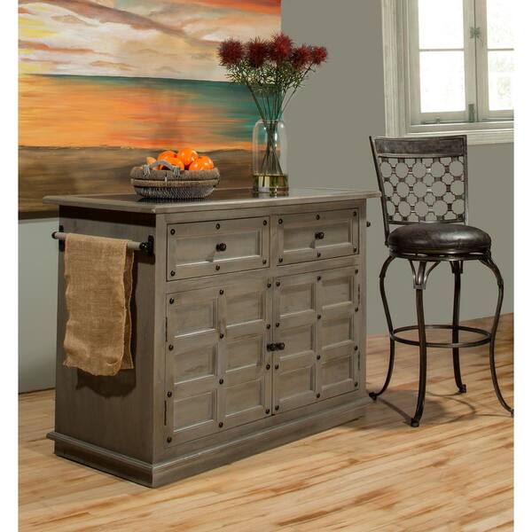 Hillsdale Furniture Camargo Gray Kitchen Island With Granite Top